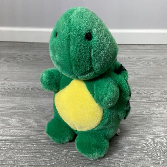 Vintage Mary Meyer Turtle Tortoise 10in Plush Green Yellow Stuffed Animal Rare - Picture 1 of 11